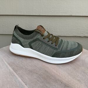 Keller Knit Athleisure Womens Sneaker Size 10 Slip On Green Khaki Shoes New